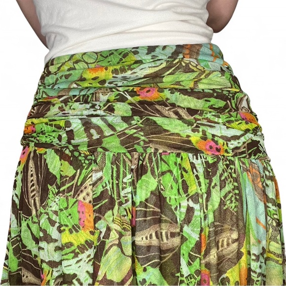 Diane Von Furstenburg Vintage Jungle Print Asymmetrical Skirt size 6 - Picture 6 of 10